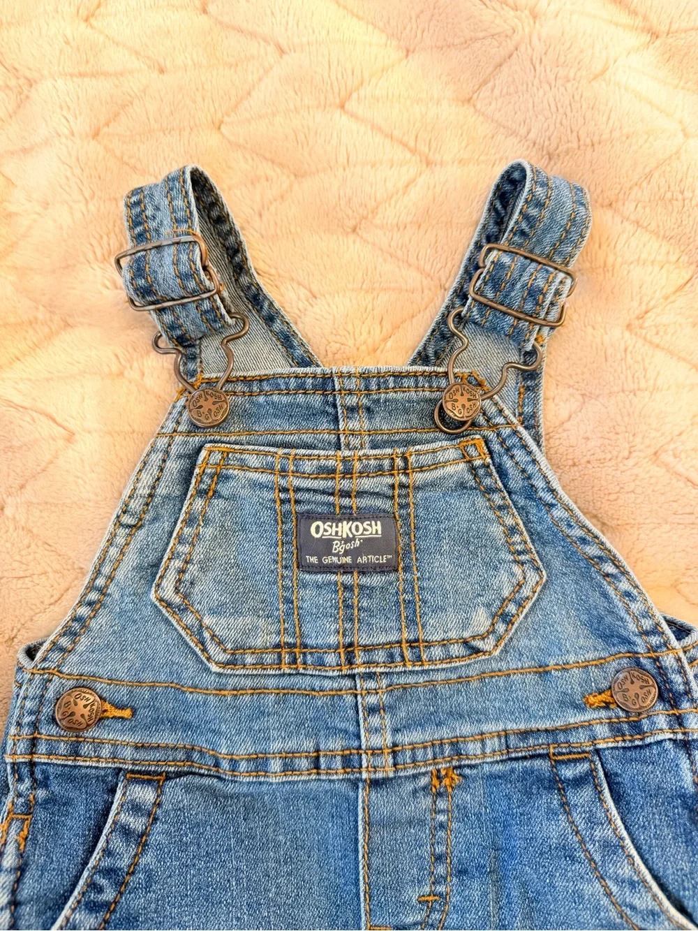 OshKosh B'gosh Faded Blue Denim Toddler Overalls